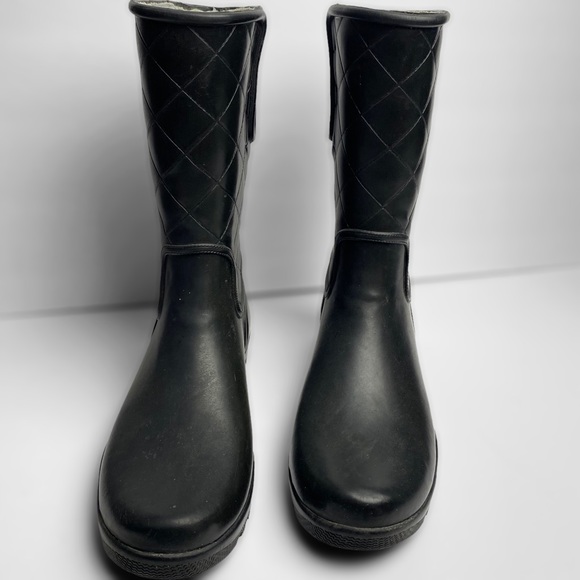 Sperry Black Mid Calf Rain Boots - Picture 2 of 6